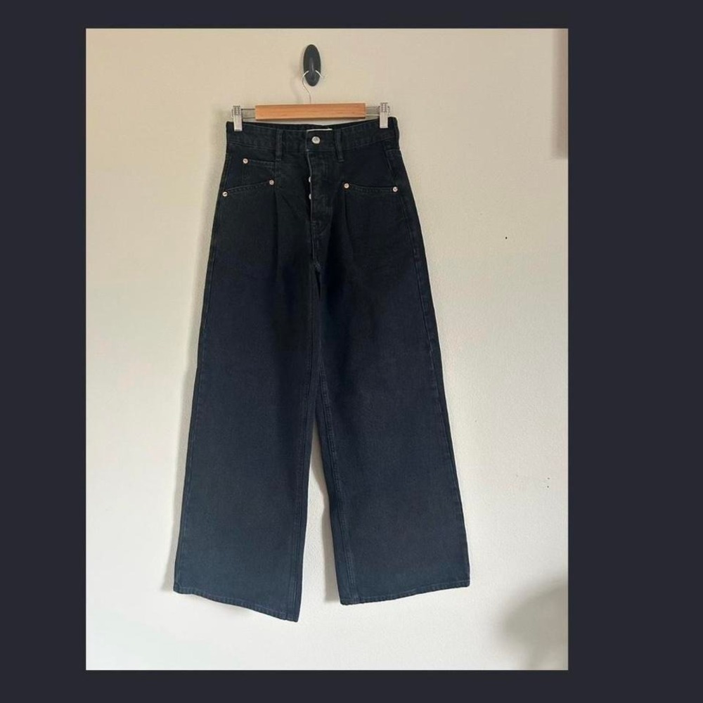 y2k style baggy black wide leg‎ denim skater jeans - size 25 We The free  Y-5